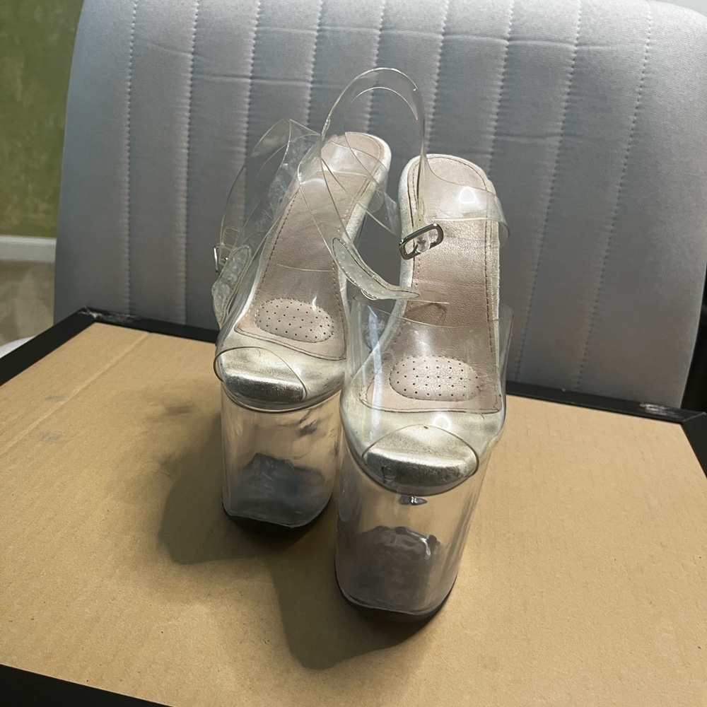 Hella Heels Clear Platform Heels